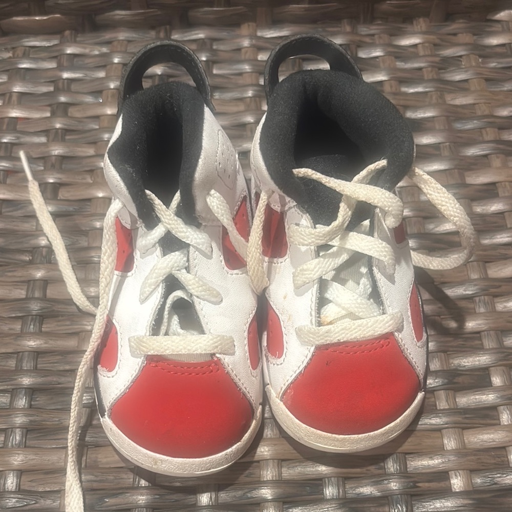 Kids Red and White Sneakers